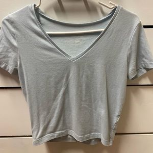 V neck crop tee